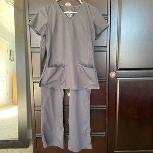 Healing Hands scrub set in Soft Gray